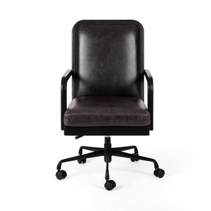 Lacey Desk Chair In Brushed Ebony