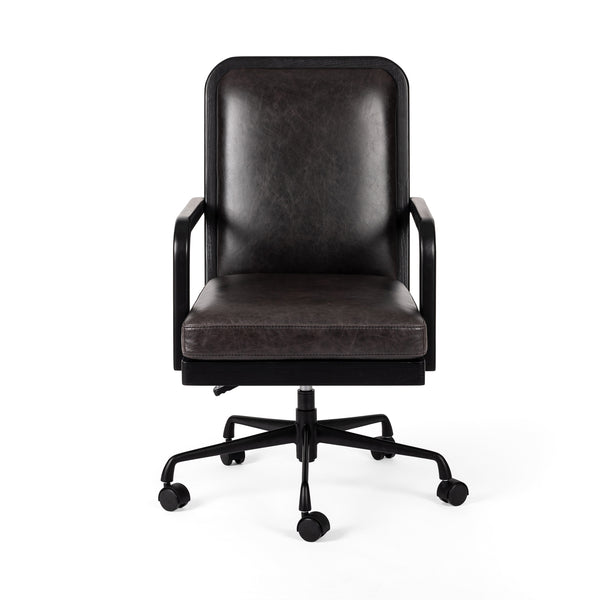 Lacey Desk Chair In Brushed Ebony