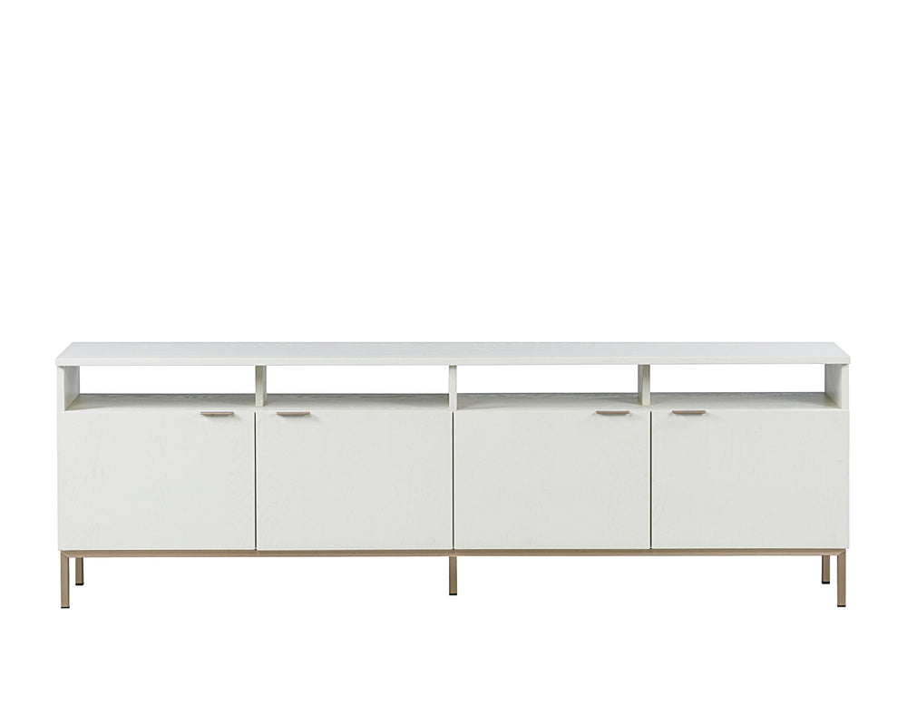 Ambrose Modular Media Stand - Champagne Gold - Cream