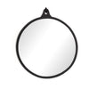 Hyde Round Mirror In Black Aluminum