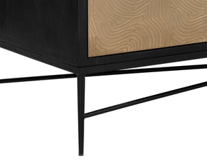 ALGARVE SIDEBOARD - BLACK / CHAMPAGNE GOLD