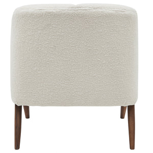 Florence Fabric Accent Chair In Shearling Beige