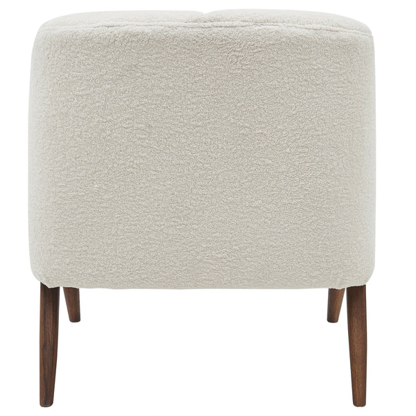 Florence Fabric Accent Chair In Shearling Beige