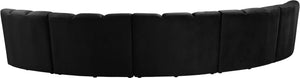 Lynda 5pc. Modular Sectional In Black Velvet