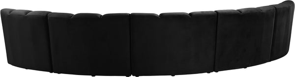 Lynda 5pc. Modular Sectional In Black Velvet