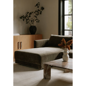 Moe's Bryn Sectional Left Green with Eco Materials