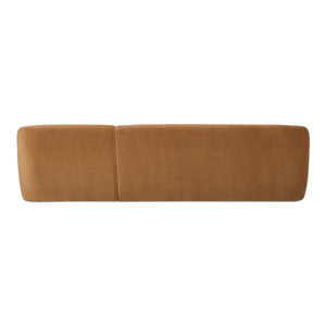 Moe's Faye Right Sectional in Tan Faux Mohair