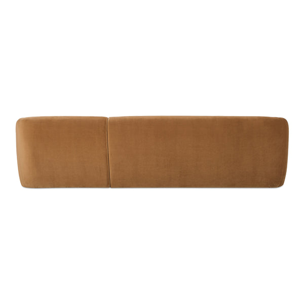 Moe's Faye Right Sectional in Tan Faux Mohair