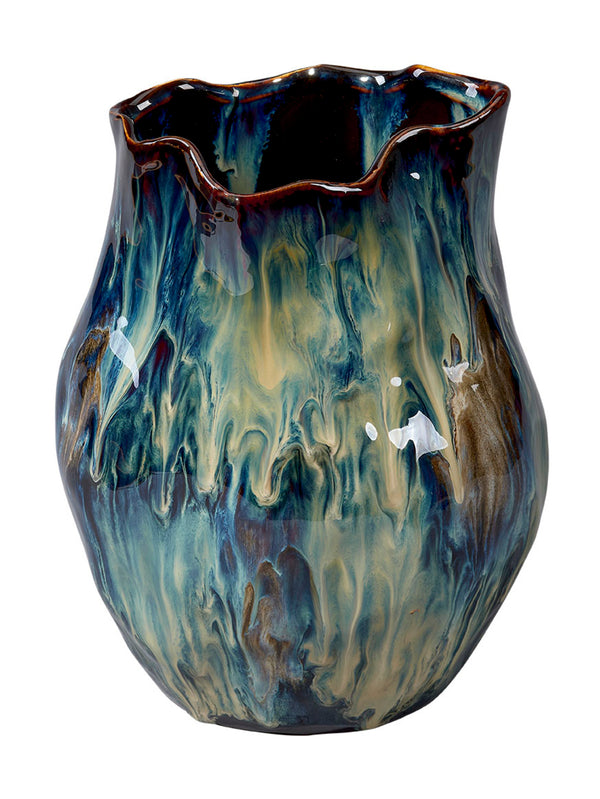 Whirl Ceramic Decorative Vase, Small