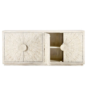 Apollo Solid Mango Wood Cabinet - Coastal White