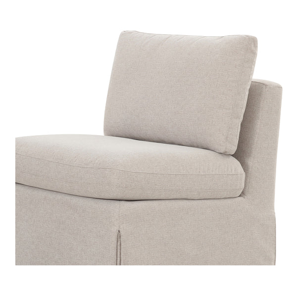 Moe's Fable Slipcover Dining Slipper Chair Beige