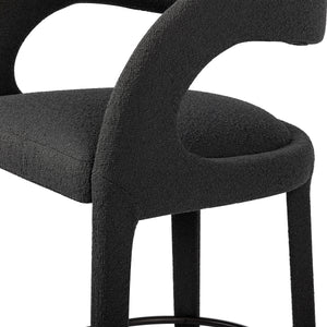 Hawkins Stool In Fiqa Boucle Charcoal In Bar