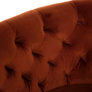 HANOVER TUFTED SWIVEL CHAIR-SAPPHIRE RUST