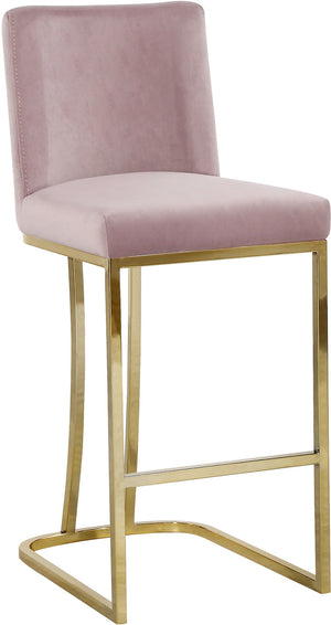 Rick Stool In Pink Velvet