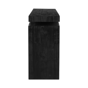 Matthes Console Table In Aged Black Pine