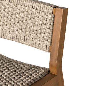 Delano Outdoor Bar Stool In Natural Teak