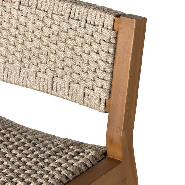 Delano Outdoor Bar Stool In Natural Teak