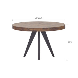 Moe's Parq Round Dining Table in Amber