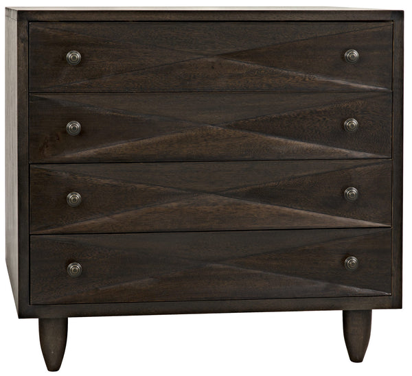 Diamond Chest in Ebony Walnut Finish