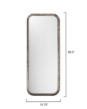 Capital Iron Rectangle Wall Mirror, Silver Leaf