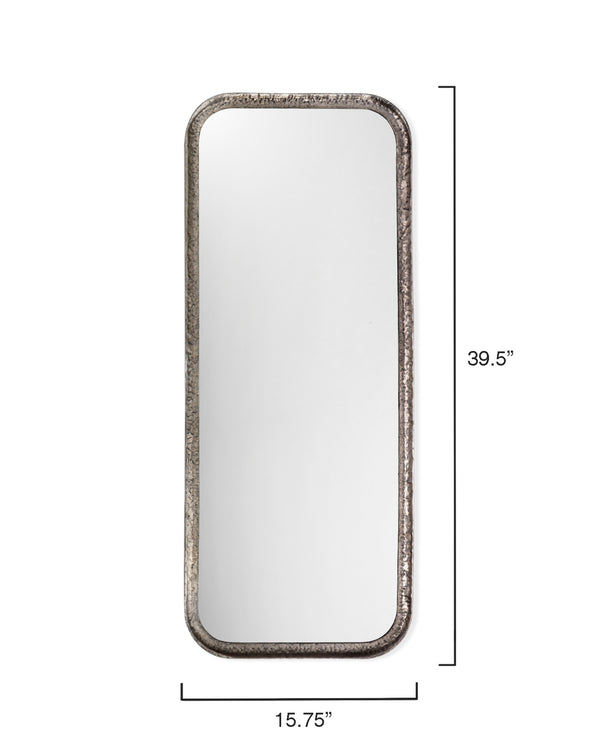 Capital Iron Rectangle Wall Mirror, Silver Leaf