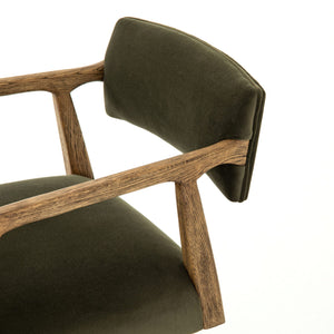 Tyler Traditional Desk Chair-Modern Velvet Loden