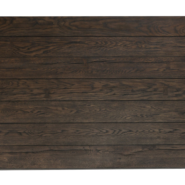 Troy Solid Wood Dining Table - Antique Brown