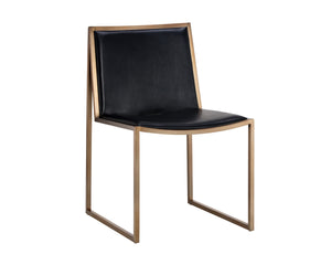 Blair Dining Chair - Antique Brass - Cantina Black