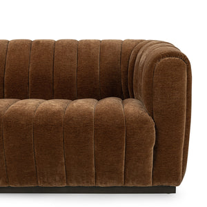 Vanty Upholstered Sofa with Wood Base - Bronze