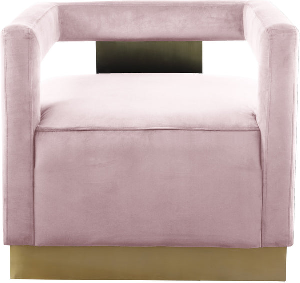 Jorge Accent Chair In Pink Velvet