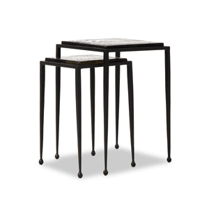 Dalston Cast Glass Nesting Tables in Smoked