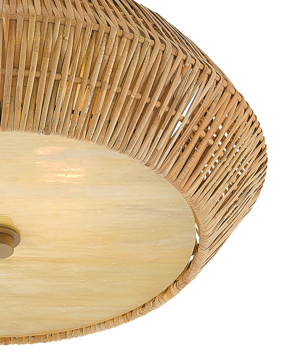 Antibes Flush Mount In Natural & Honey Beige