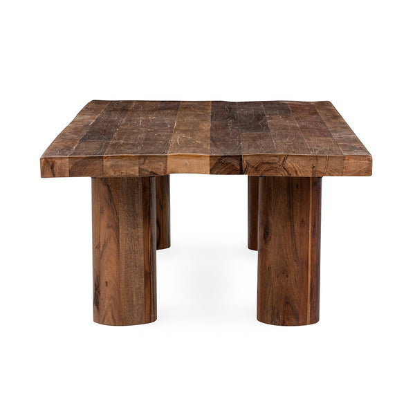 Alto Solid Wood Rectangle Coffee Table - Rustic Brown