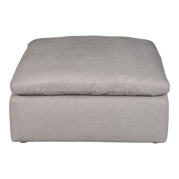 Moe's Terra Condo Ottoman Light Grey with LiveSmart Fabric