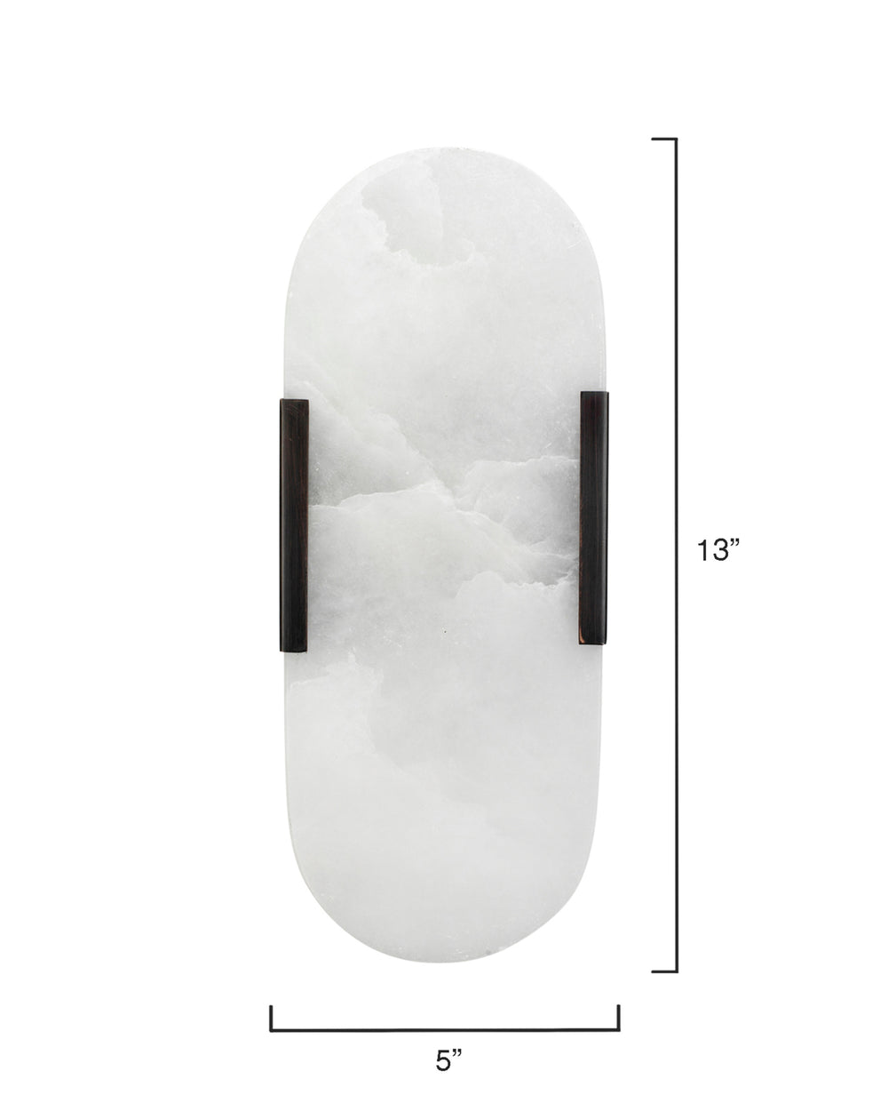 Delphi 2-Light Alabaster Wall Sconce, Oil Rubbed Bronze Metal