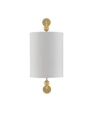 Tavey Gold Wall Sconce In Contemporary Gold Leaf