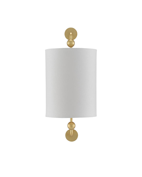 Tavey Gold Wall Sconce In Contemporary Gold Leaf