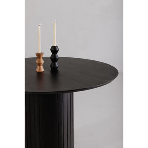 Moe's Povera Round Dining Table in Black Acacia