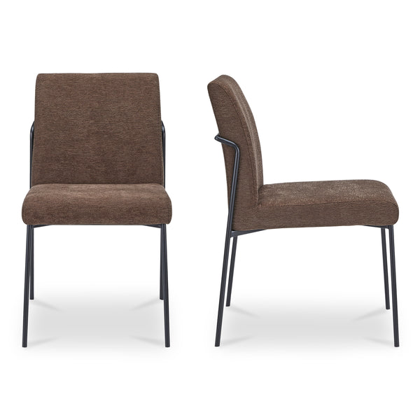 Moe's Danny Dining Chair Set of Two, Dark Brown