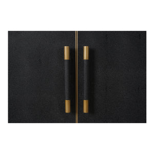 Mako Sideboard in Black Oak with Gold Accents