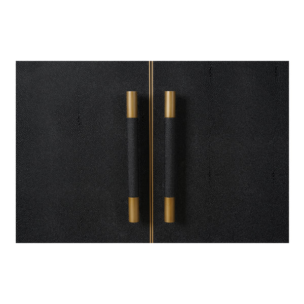 Mako Sideboard in Black Oak with Gold Accents