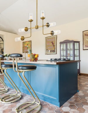 Calliope 6 Light Pendant in Foundry Brass Finish
