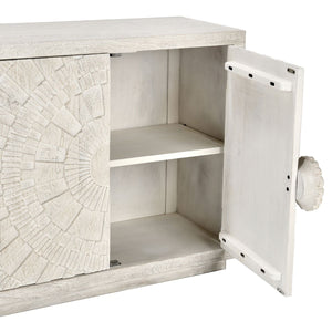 Apollo Solid Mango Wood Cabinet - Coastal White