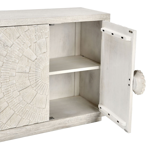 Apollo Solid Mango Wood Cabinet - Coastal White