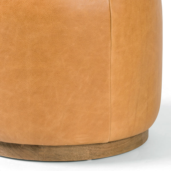 Sinclair Round Ottoman In Butterscotch
