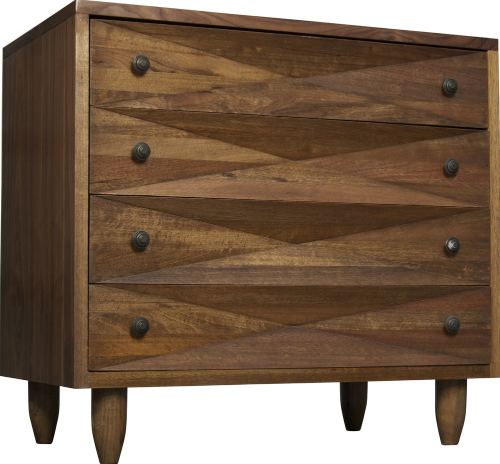 Diamond Chest in Dark Walnut Finish
