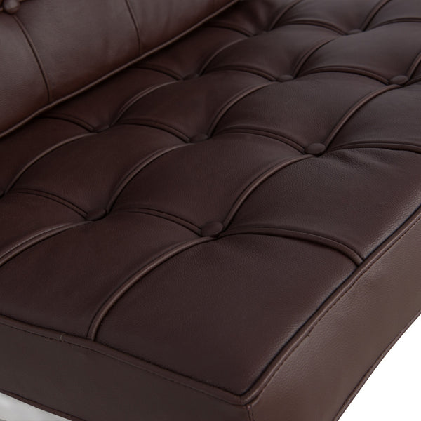 ZARA CHAIR & OTTOMAN - DARK BROWN