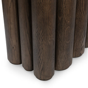 Tiber Solid Wood Console Table - Toasted Brown