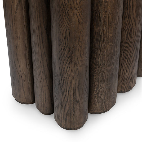 Tiber Solid Wood Console Table - Toasted Brown