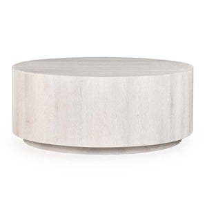 Layne Solid Wood Round Coffee Table with Casters